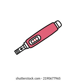 pregnancy test doodle icon, vector illustration