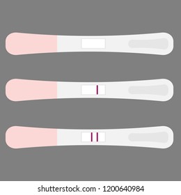 Pregnancy test empty negative positive vector illustration