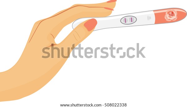 pencil pregnancy test over wrist