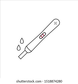 Pregnancy test flat icon. Ovulation medical tests result vector illustration.