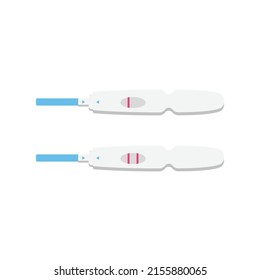Pregnancy Test Flat Illustration. Clean Icon Design Element on Isolated White Background