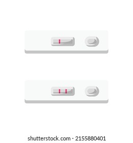 Ilustración plana de prueba de embarazo. Limpiar elemento de diseño de iconos en fondo blanco aislado