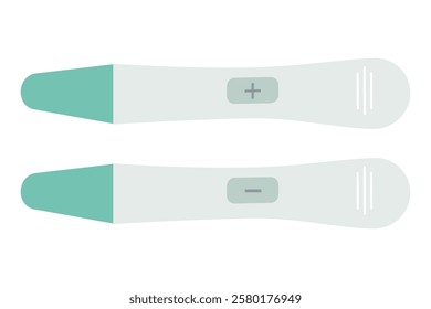 Pregnancy test. Flat style design element set. Suitable for clip art, stickers, flat design illustration, etc