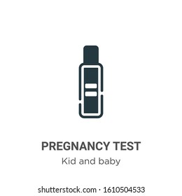 Pregnancy test glyph icon vector on white background. Flat vector pregnancy test icon symbol sign from modern kid and baby collection for mobile concept and web apps design.