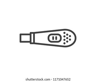 Pregnancy test icon. Black background with white. Vector illustration.