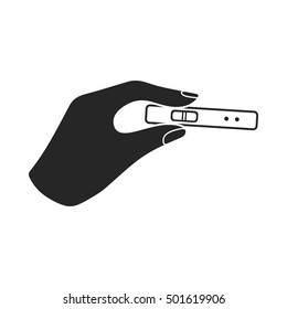Pregnancy test icon in black style isolated on white background. Pregnancy symbol stock vector illustration.