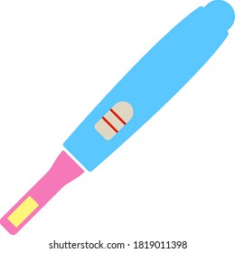 Symbol für Schwangerschaftstest. Flaches Farbdesign. Vektorgrafik.