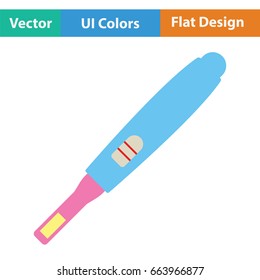 Pregnancy test icon. Flat color design. Vector illustration.