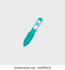 Pregnancy test icon, flat design