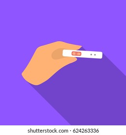Pregnancy test icon in flat style isolated on white background. Pregnancy symbol stock vector illustration.