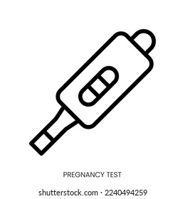 pregnancy test icon. Line Art Style Design Isolated On White Background