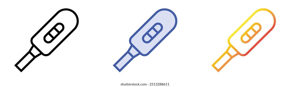pregnancy test icon. Linear, Blue Fill and Gradient Style Design Isolated On White Background
