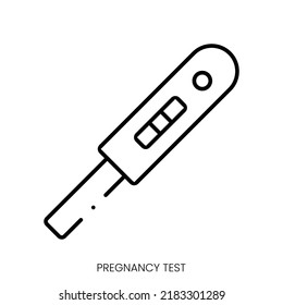 pregnancy test icon. Linear style sign isolated on white background. Vector illustration