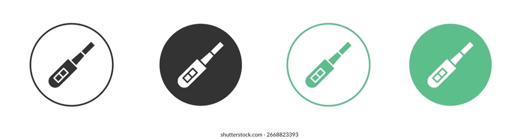Icono de prueba de embarazo Minimal Flat Line Vector Icon Set.