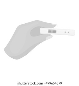 Pregnancy test icon in monochrome style isolated on white background. Pregnancy symbol stock vector illustration.