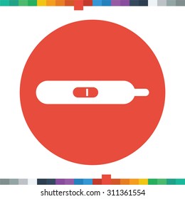 Pregnancy test icon. Negative test result.