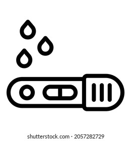 Pregnancy test icon outline vector. Pregnant female. Woman ovulation