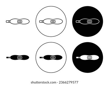 Prueba de embarazo Icono conjunto de iconos con un estilo relleno y delineado de color negro. adecuado para diseños de interfaz de usuario
