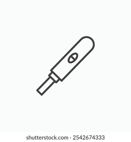 Pregnancy test icon set in black color