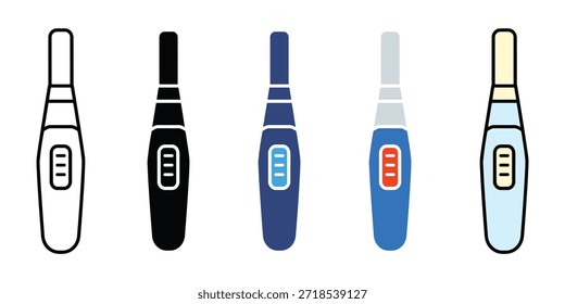 Schwangerschaftstest-Symbolsatz, Vektorgrafik 