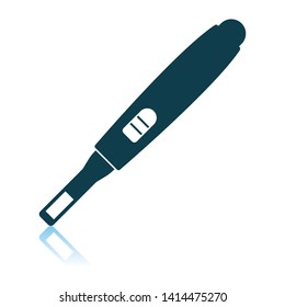 Icono de prueba de embarazo. Diseño de reflexión de sombra. Ilustración vectorial.