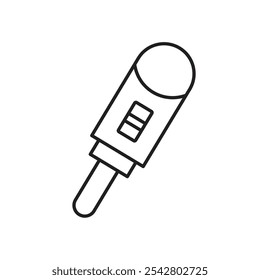 Icono de prueba de embarazo estilo de línea negra simple.