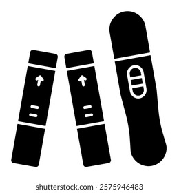 Pregnancy test icon solid style transparent