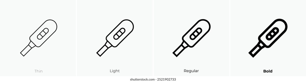 pregnancy test icon. Thin, Light Regular And Bold style design isolated on white background