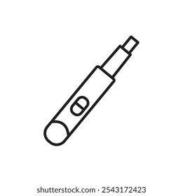 Icono de prueba de embarazo. Accidente cerebrovascular delgado y sólido.