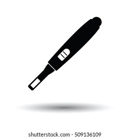 Pregnancy test icon. White background with shadow design. Vector illustration.