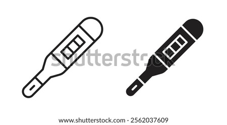 Pregnancy test icons in flat and line style set.