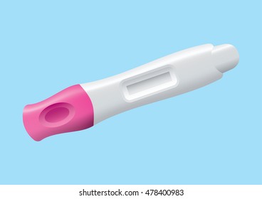 Pregnancy test isolated flat design, vector illustration