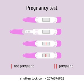 Pregnancy Test Isolated Set Negative Positive Stock Vector (Royalty ...