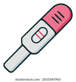 pregnancy test kit childbirth control flat color vector illustration template design