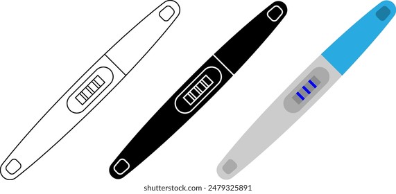 pregnancy test kit icon set