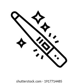 pregnancy test line icon vector. pregnancy test sign. isolated contour symbol black illustration