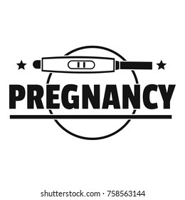 Pregnancy test logo. Simple illustration of pregnancy test vector logo for web