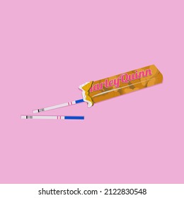 pregnancy test pack out from chocolate package