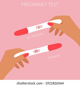 Pregnancy Test Of Pregnant And Not Pregnant Results