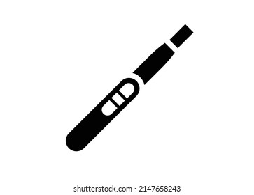 Pregnancy test. Simple illustration in black and white.