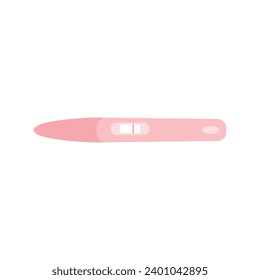 Pregnancy test stick with negative result, one line. Feminine health. Flat vector illustration
