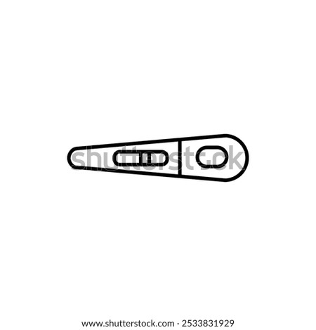 Pregnancy test stick vector icon. vector flat black linear illustration for web and app..eps