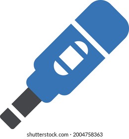 pregnancy test strip vector glyph colour icon