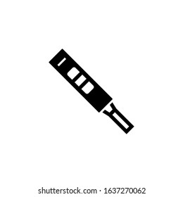 Pregnancy test vector icon in black flat design icon, isolated on white background