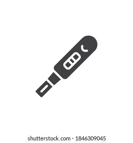 Icono vector de prueba de embarazo. signo plano relleno para concepto móvil y diseño web. La prueba de embarazo da como resultado un icono de glifo. Símbolo, ilustración del logotipo. Gráficos vectoriales