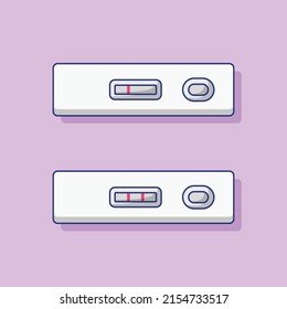 Pregnancy Test Vector Icon Illustration. Medical Equipment Vector. Flat Cartoon Style Suitable for Web Landing Page, Banner, Flyer, Sticker, Wallpaper, Background