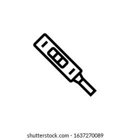 Pregnancy test vector icon in linear, outline style, isolated on white background