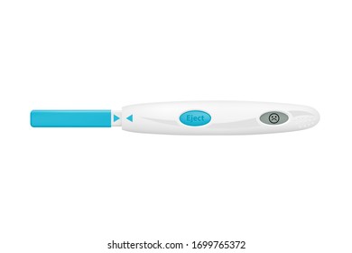 Pregnancy test in vector on white background.Negative pregnancy test in vector.