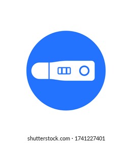 pregnancy test, vector round icon