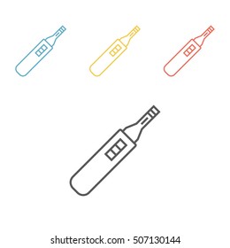 Pregnancy test. Web line icon.